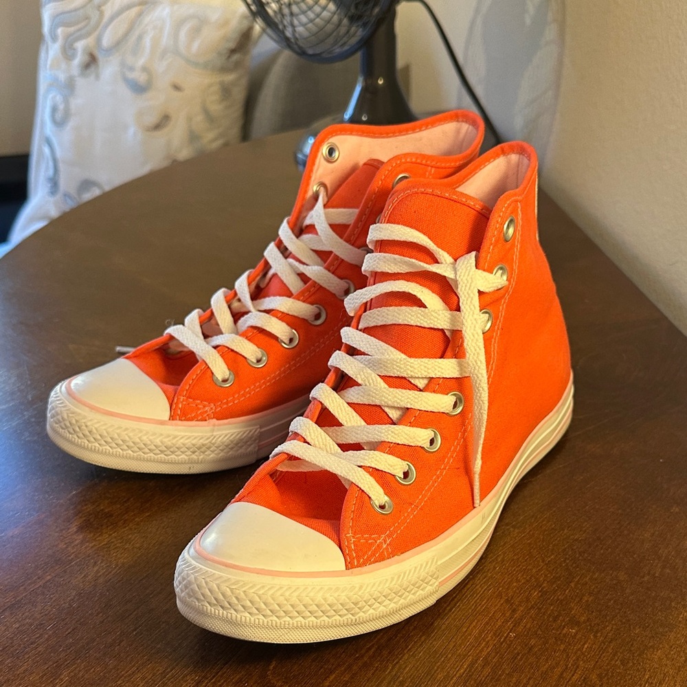 Converse Bright Pink High-Tops Special Edition. Size 9.5